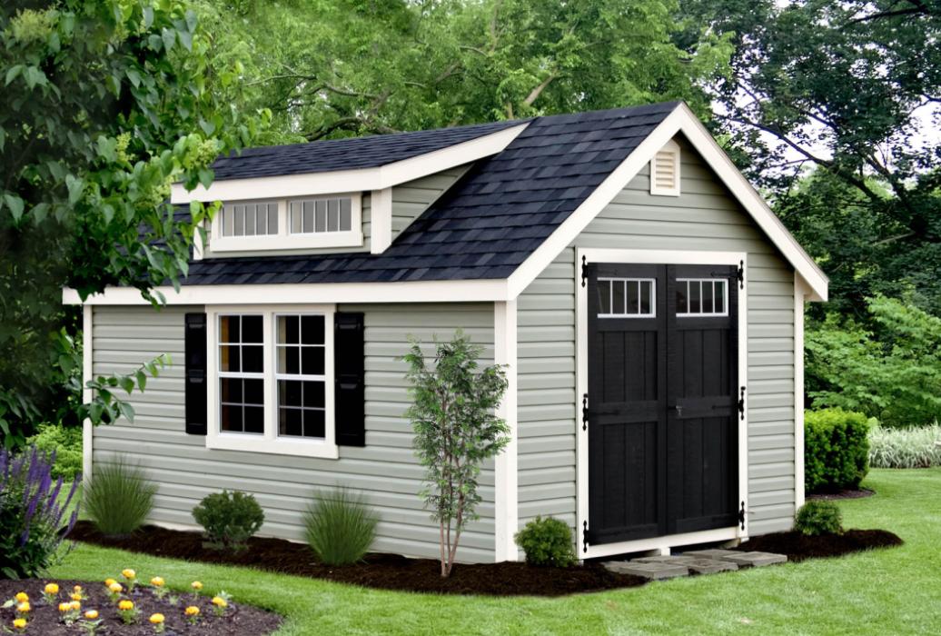 Classic Vinyl Deluxe Cape Cod w/ Shed Dormer Lancaster Barns